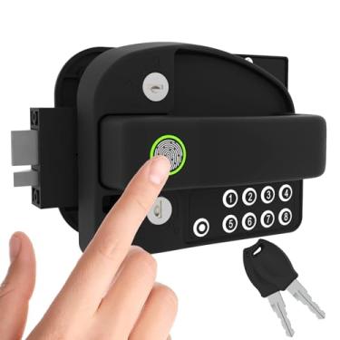 Imagem de Fechadura de porta de entrada sem chave para trailer, substituição de fechadura de porta de trailer com dedo e senha, entrada sem chave para trailer e fechadura de porta de trailer, adequada para