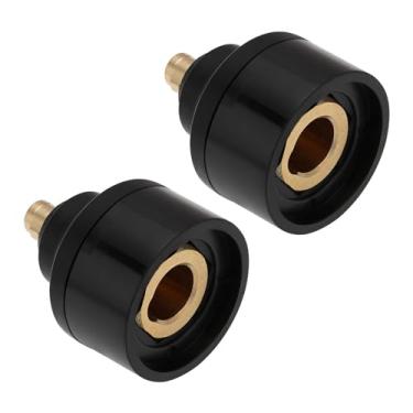 Imagem de Micro Traders 2 peças 10/25 macho para 35/50 fêmea adaptador de latão adaptador de máquina de solda conector para máquina de solda máquina de corte a plasma, 905-BIW