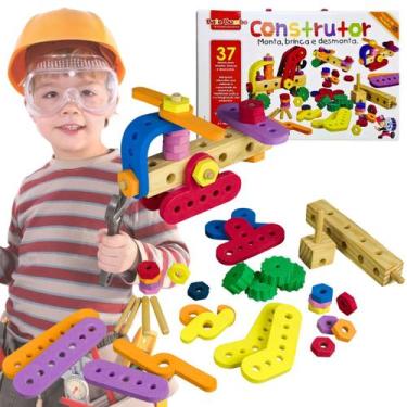 Imagem de Brinquedo Infantil Educativo Construtor Monta Brinca Desmonta - Bate B