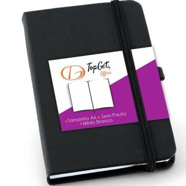 Imagem de Caderneta de Anotações 14x21cm 80 Folhas Sem Pauta - TopGet, Preto