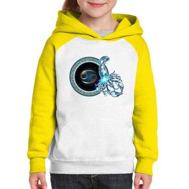 Imagem de Moletom Infantil Signo Câncer Astrologia - Foca na Moda, Branco, Amare