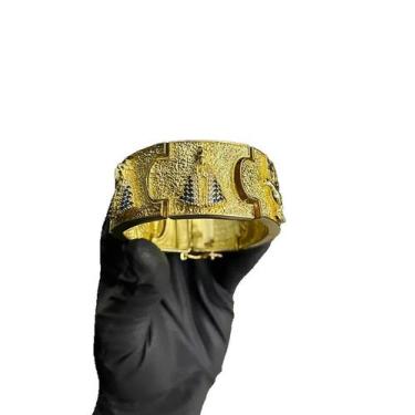 Imagem de BRACELETE PERSONALIZADO 35 MILÍMETROS Nossa Senhora - BANHADO A OURO 1