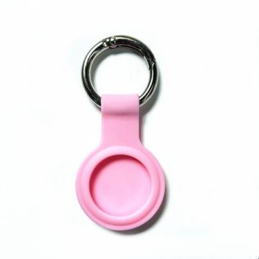 Imagem de KIT 5 Chaveiros Capa Protetora Silicone Premium Compativel Airtag Rosa