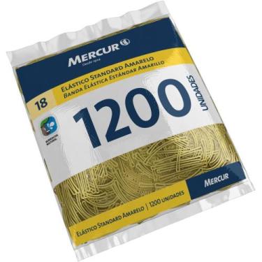 Imagem de Elástico Amarelo Nº18 Standard 1KG com 1200 Peças - Mercur