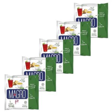 Imagem de Kit 5un Açúcar Light Em Pó Com Stevia Adoçante - Magro Fit