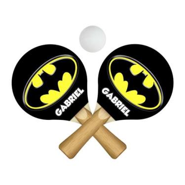 Imagem de Par de Raquetes para Tênis de Mesa Personalizado com Nome + Bolinha 24