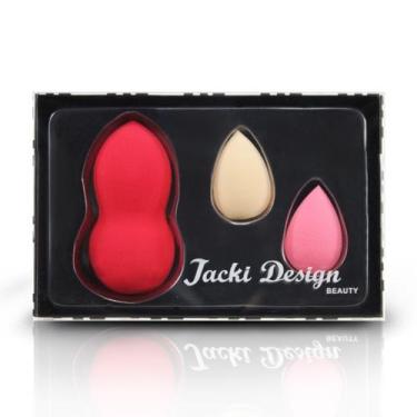 Imagem de Kit com 3 Esponjas para Maquiagem Jacki Design Vermelho