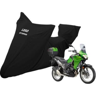 Imagem de Capa Moto Kawasaki Versys-X 300 Com Bauleto Bau Central - Mz, Preta