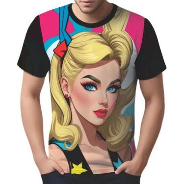 Imagem de Camisa Camiseta Tshirt Estampa Mu.lher Loira Pop Art Moda 3 - Enjoy Sh