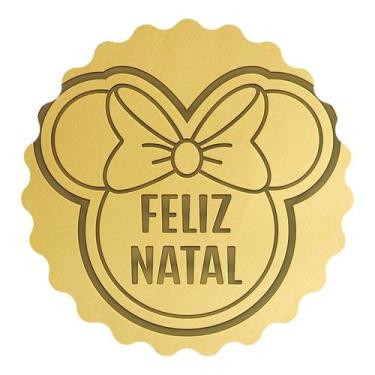 Imagem de Cortador Biscoito Silhueta Minnie Laço Feliz Natal - DOCE IMPRESSO,  1