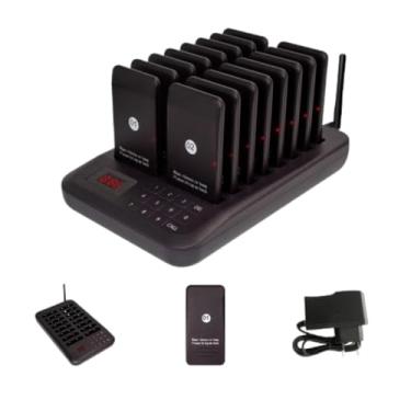 Imagem de Pager Sem Fio para Restaurantes | Longa Distância 800m | 16 Receptores com 3 Modos de Alerta | Bateria 200h | Sistema de Fila para Cafés, Bares e Restaurantes | Alta Eficiência e Facilidade de Uso