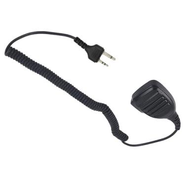 Imagem de Pdflie Microfone de ombro Walkie Talkie, controle remoto, viva-voz, colarinho, lapela para rádios bidirecionais Midland 2 pinos gmrs gxt lxt FRS (preto, com fio, IP54 à prova d'água)