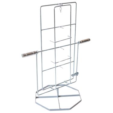 Imagem de Espeto Giratório Para Costelão Fogo Chão Galvanizado Com Base