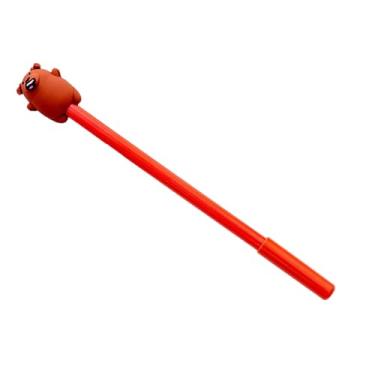 Imagem de Joucien 4 peças - Caneta neutra de urso de desenho animado fofo, tubo de agulha completa, caneta neutra preta de secagem rápida - cor café - 0,38 mm
