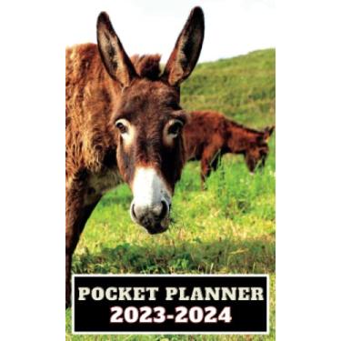 Imagem de 2023-2024 Donkeys Pocket planner: Cute Donkey Pocket Planner|2 Year Monthly Planner With Donkeys Calendar For Purse, Appointments |2 Year Small Pocket ... 24 Months From January 2023 to December 2024