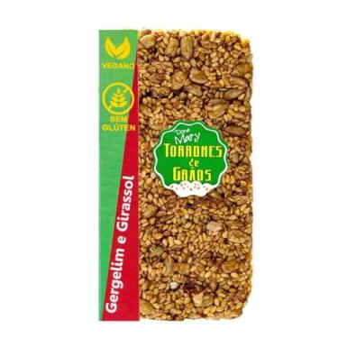 Imagem de Torrone de Sementes de Girassol e Gergelim Vegano Dona Mary 32g