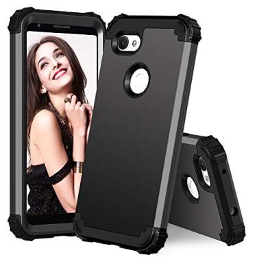 Imagem de Capa de telefone para Google Pixel 3a capa dura à prova de choque de silicone macio amortecedor híbrido três camadas Defender capa protetora resistente acessórios para celular Pixel3a Pixle a3 capas