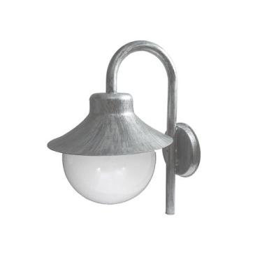 Imagem de Arandela Colonial São Paulo Antigo 228 Globo de Vidro Leitoso Prata Ve