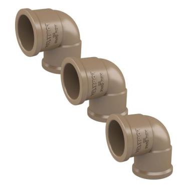 Imagem de Kit 10 Cotovelo Joelho 3/4 Fortlev 90 Soldável 25mm Marro