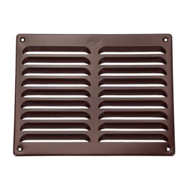 Imagem de PATIKIL Capa de ventilação de alumínio de 25 x 20 cm, cobertura de ventilação de grade de ar HVAC para casa cozinha lareira banheiro parede teto, marrom