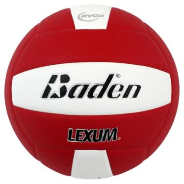 Imagem de Baden | Lexum | Microfibra Composto Premium Indoor Official High School Game Voleibol | Tamanho Oficial 13U a 18U + Peso | Aprovado pela AVCA | Vermelho/Branco