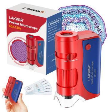 Imagem de Microscópio de Bolso LAKWAR 60x-120x - Para Crianças e Adultos