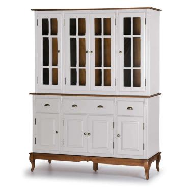 Imagem de Cristaleira Arca e Oratório 8 Portas 3 Gavetas 60806 Hannover Linz Móveis - Off White/Imbuia