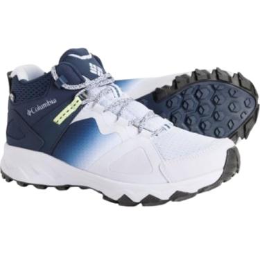Imagem de Columbia Bota feminina Peakfreak Hera Mid Outdry para caminhada, Snowdrift 2024/azul-marinho universitário, 35