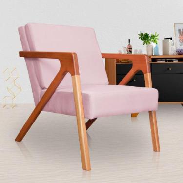 Imagem de Poltrona  Decorativa monalisa belo tok - Suede Rose