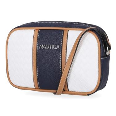 Imagem de Nautica Bolsa tiracolo ajustável para câmera Candid, Branco (tecido), One Size, Nautica Câmera transversal ajustável Candid
