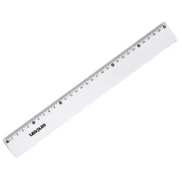 Imagem de Régua plástica 30CM Plástica Transparente Futuro