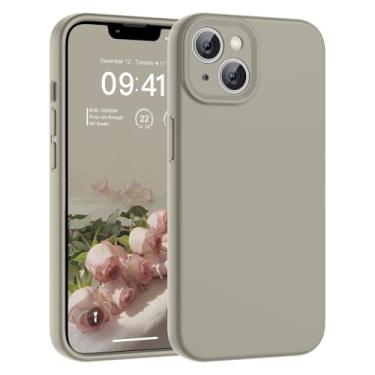 Imagem de SUPFINE Capa projetada para iPhone 13, silicone líquido premium com forro de microfibra macio antiarranhões [proteção de câmera atualizada] Capa protetora fina à prova de choque para homens, mulheres