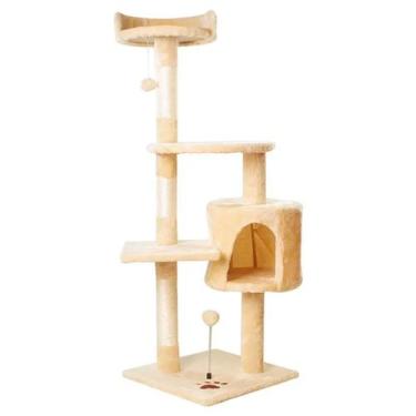 Imagem de Arranhador para Gatos Árvore com Plataformas, Casinha e Brinquedos Int
