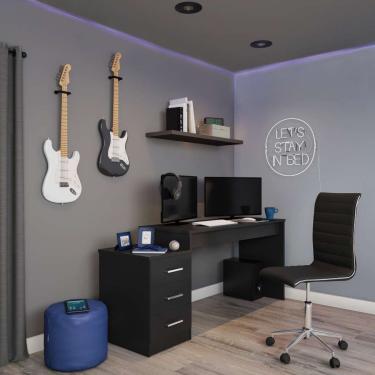 Imagem de Cadeira de Escritório Secretária Giratória Jayne Preta