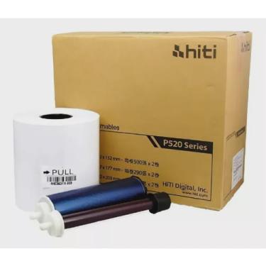 Imagem de Papel E Ribbon Impressora Hiti P520 l 500 Fotos 10x15
