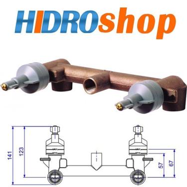 Imagem de Base Misturador Deca Para Ducha Higiênica Deca Bruto 3/4 - 4894005