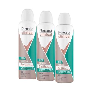 Imagem de Kit 3 Desodorantes Rexona Clinical Refresh 150ml