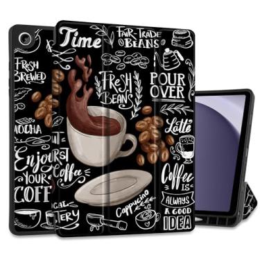 Imagem de MEEgoodo Capa para Samsung Galaxy Tab A9 Plus de 11 polegadas 2024 2023 com suporte para caneta S, capas para tablet inteligente A9+ com suporte de três dobras de couro + capa traseira de TPU macio +