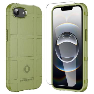 Imagem de LABILUS Rugged Shield Capa protetora tática tática de TPU à prova de quedas de 2,4 m compatível com iPhone 16e (6,1 polegadas) - Verde exército