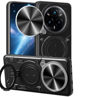 Imagem de Ysnzaq Capa de proteção para Oppo Realme 14 Pro+, capa protetora à prova de choque de grau militar com suporte para Realme 14 Pro Plus CQ preta