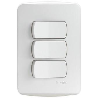 Imagem de Conjunto 2 Interruptores Simples + 1 Interruptor Paralelo Miluz Schnei