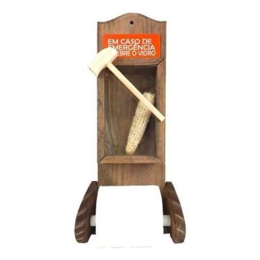 Imagem de Porta Papel Higiênico Sabugo Decoração Rústico Decoracao - modernato