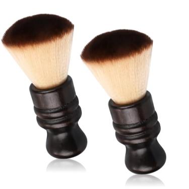 Imagem de 2 escovas de limpeza de discos de vinil, escova de limpeza de vinil antiestática, cerdas de microfibra, cabo de madeira, removedor de poeira para acessórios de toca-discos LP CD