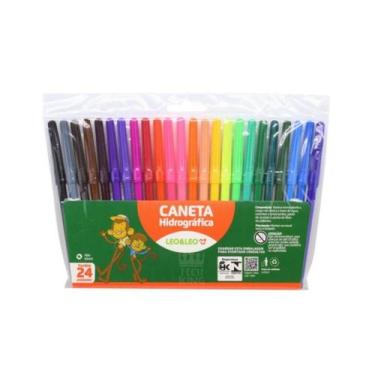 Imagem de Canetas Hidrográficas Leo&leo 24 cores, Quantidade