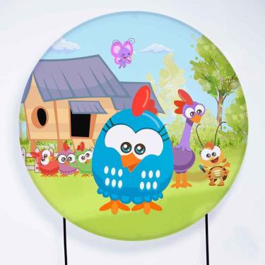 Imagem de Painel de Festa Redondo de 1,80m Galinha Pintadinha - Fera Print