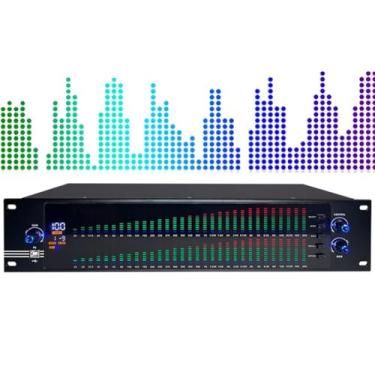 Imagem de Equalizador gráfico de 31 bandas duplas, analisador de espectro de áudio profissional, tela LCD, redução automática de ruído, para Stage Live