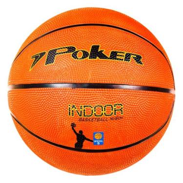 Imagem de Bola de Basquete Oficial Mirim (n.5) Indoor 05783 - Poker, Laranja