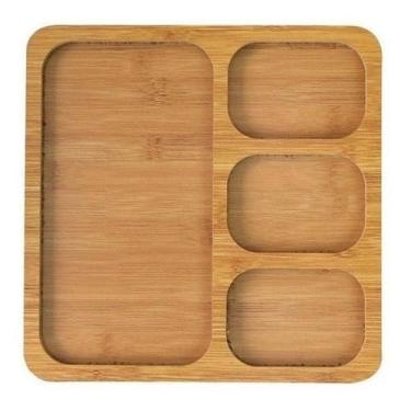 Imagem de Petisqueira Madeira 4 Divisões 30cm - Casita