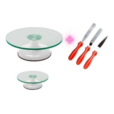 Imagem de Bailarina Giratória De Vidro Profissional + Kit 3 Espátulas - Chicky F