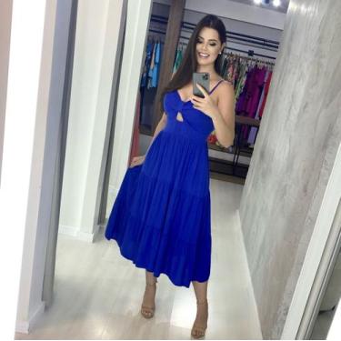Imagem de Vestido Jéssica Midi - Azul Royal - Closet RC, GG (44/46)